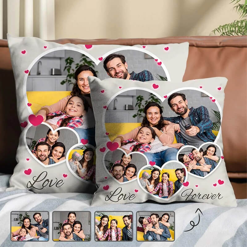 Cuscino personalizzato con foto di famiglia