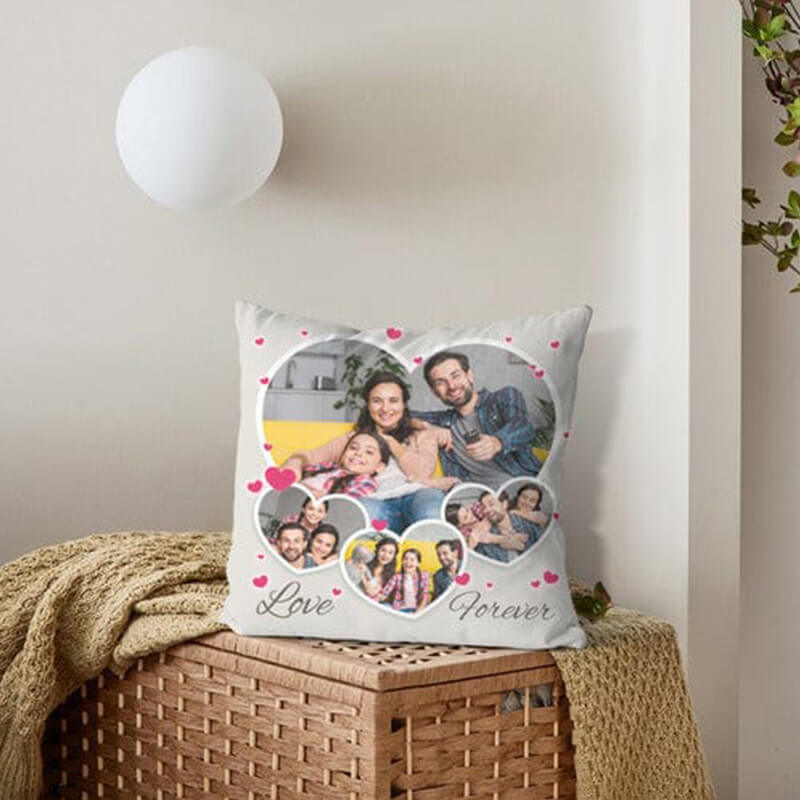 Cuscino personalizzato con foto di famiglia